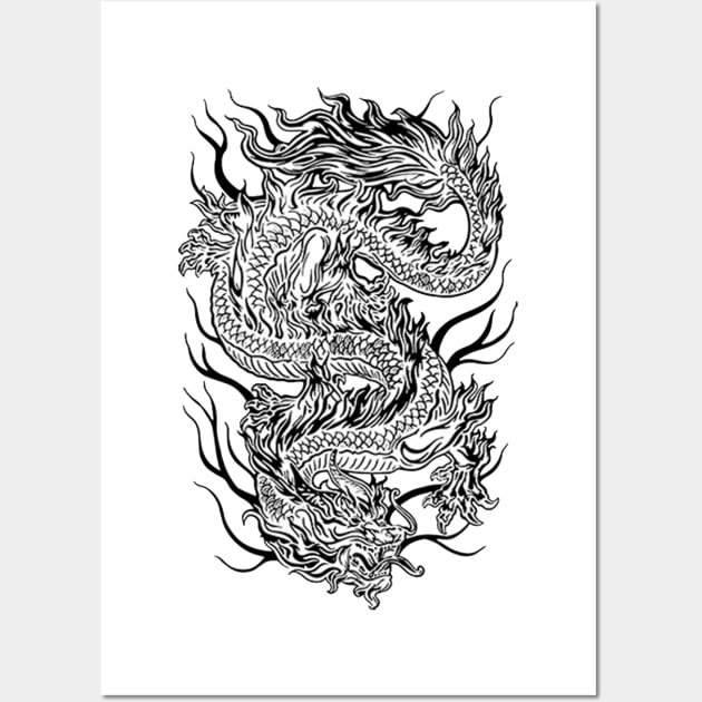 Mythical Dragon Wall Art by Donaldturner